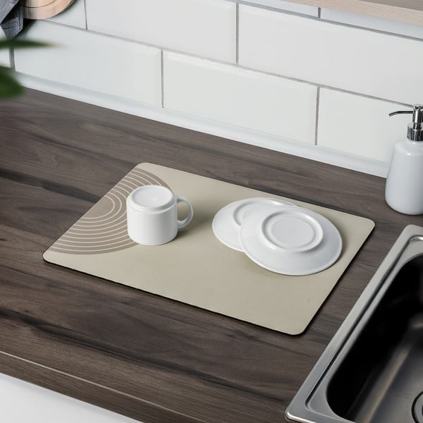 Bézs gumi edénycsepegtető alátét 40x30 cm Dima – Wenko-image-1