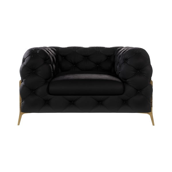 Fekete bársony fotel Chelsea Bis – Ropez-image-2