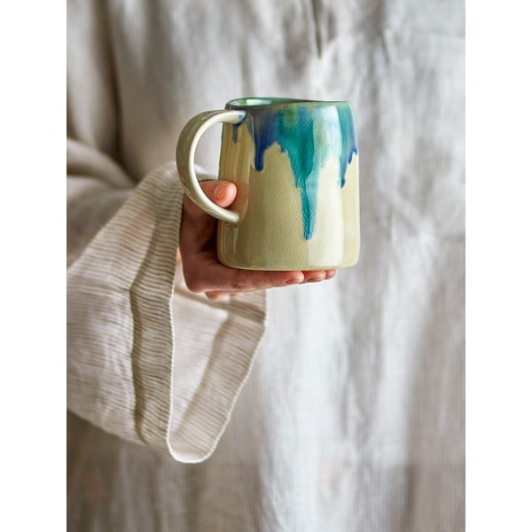 Kék-bézs agyagkerámia bögre 450 ml Yori – Bloomingville-image-1