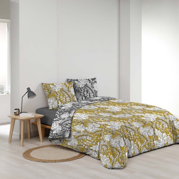 Sárga kétszemélyes-hosszabbított mikroszálas ágyneműhuzat 240x220 cm Calaos – douceur d'intérieur-image-2