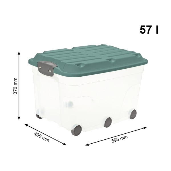 Műanyag tárolódoboz fedéllel Roller - Rotho-image-3