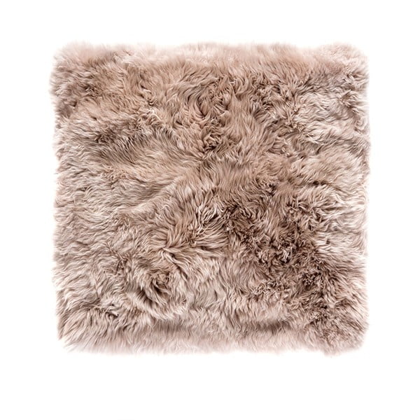 Zealand Square világosbarna bárányszőrme szőnyeg, 70 x 70 cm - Royal Dream