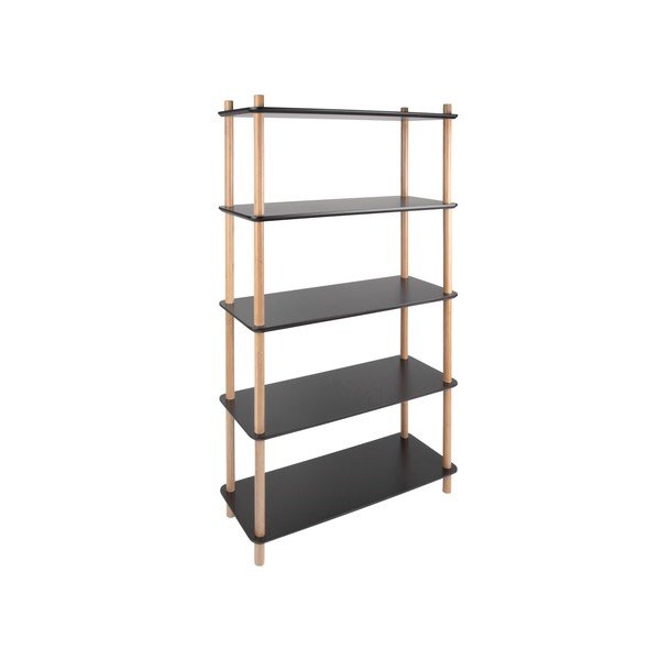 Cabinet Simplicity fekete polc bambusz lábakkal - Leitmotiv-image-2