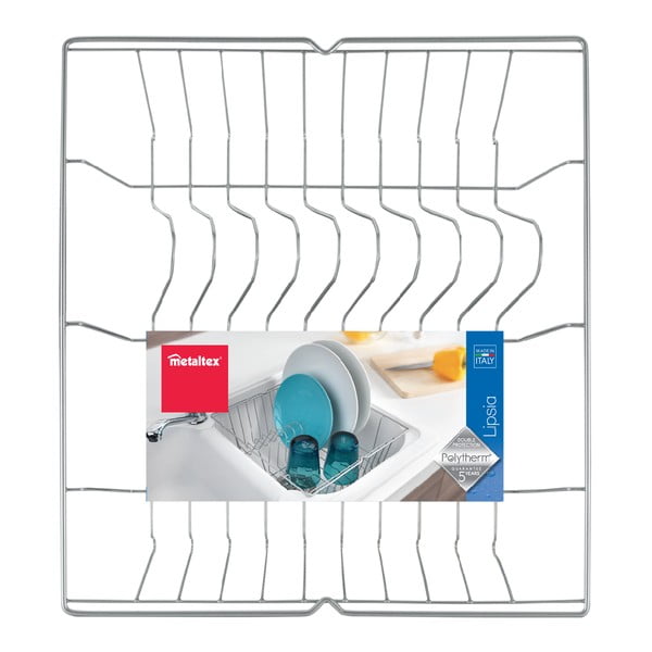 Bruno matt ezüstszínű edényszárító, 36 x 33 cm - Metaltex-image-1