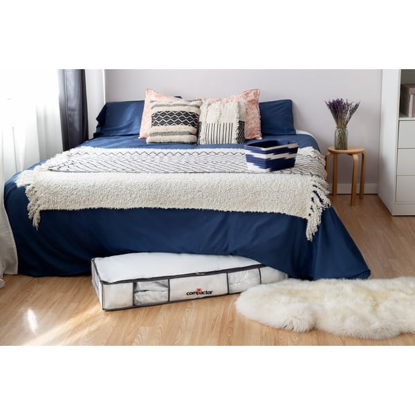 Vákuumos textil-műanyag ágy alatti tárolódoboz 105x45x15,5 cm Life – Compactor-image-1