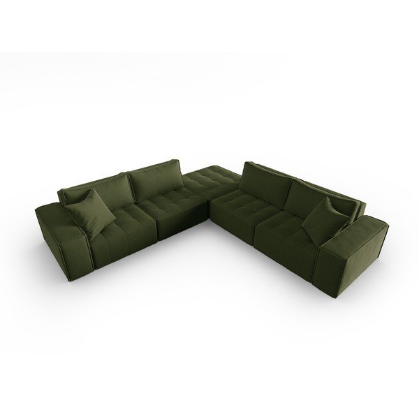 Zöld sarokkanapé Mike – Micadoni Home-image-2