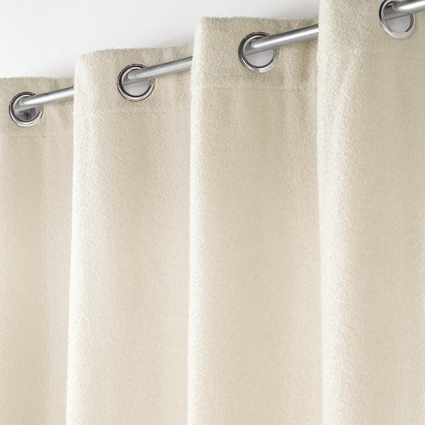 Krémszínű buklé függöny 140x240 cm Wooly – douceur d'intérieur-image-1