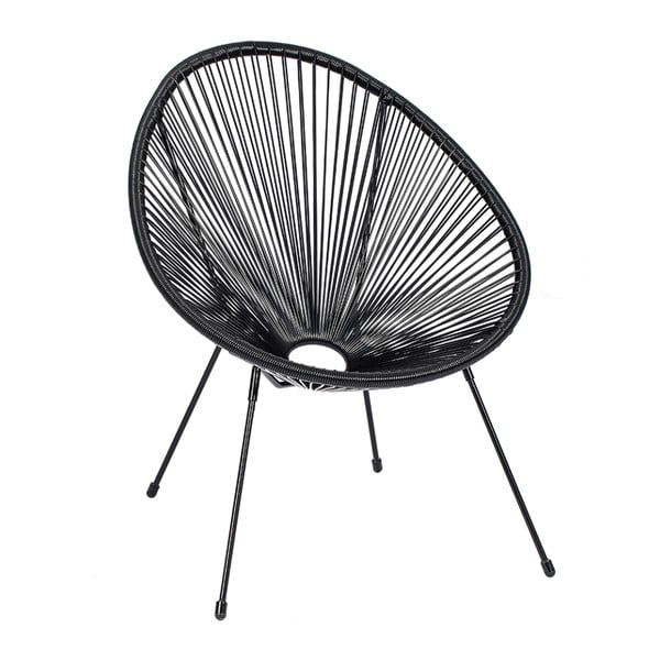 Avocado fekete kerti szék mesterséges rattanból - Bonami Selection-image-3