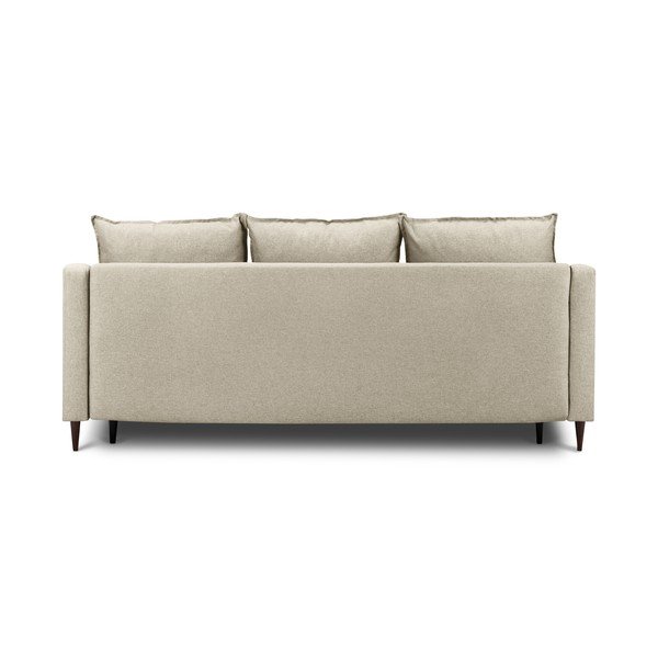 Ancolie bézs kihúzható kanapé ágyneműtartóval, 215 cm - Mazzini Sofas-image-4