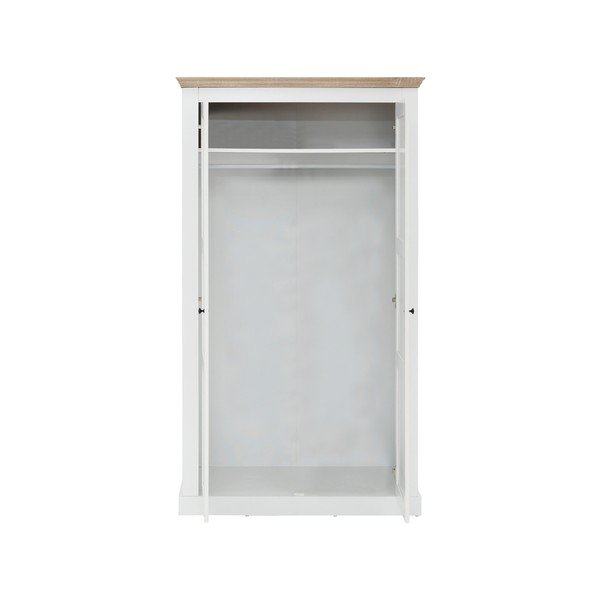 Fehér ruhásszekrény 100x180 cm Binza – Støraa-image-2
