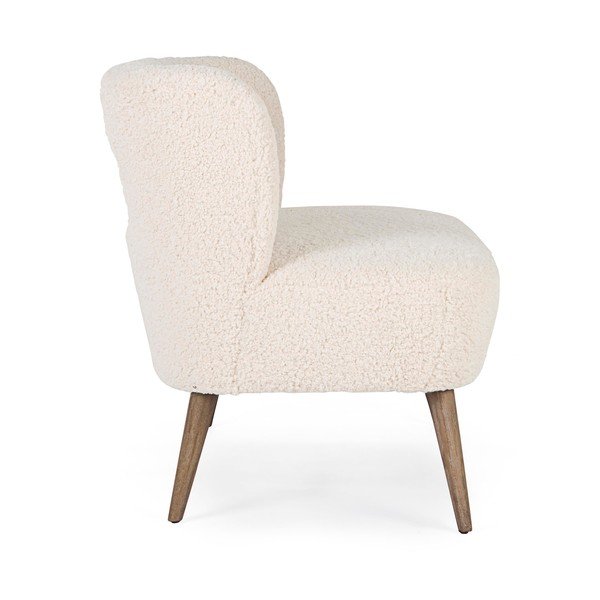 Krémszínű műszőrme kanapé 115 cm Cortina – Bizzotto-image-3