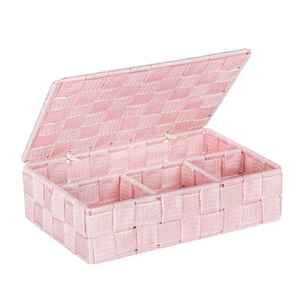 Adria rózsaszín fürdőszobai rendszerező, fedéllel - Wenko