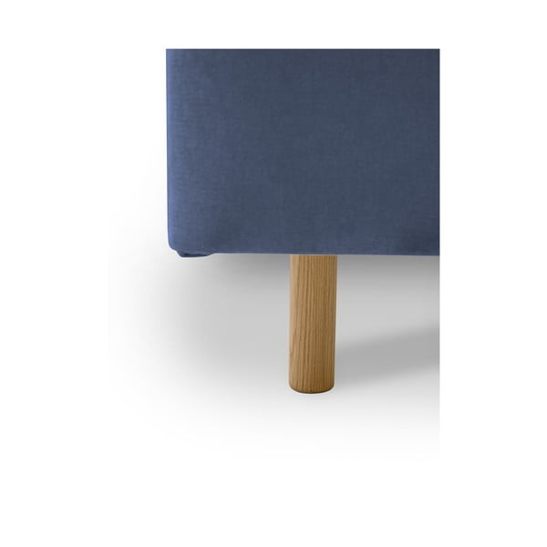 Kék kárpitozott franciaágy ágyráccsal 180x200 cm Zee – Scandic-image-4