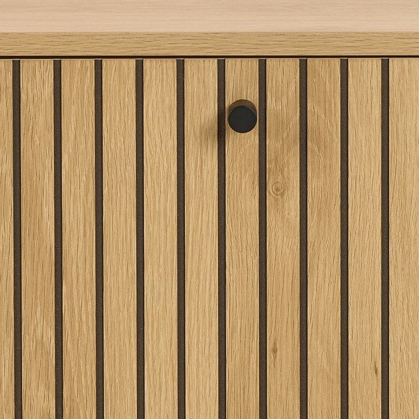 Natúr színű billenő ajtós cipőtartó tölgyfa dekorral 72x43x17 cm Albany  – Actona-image-4