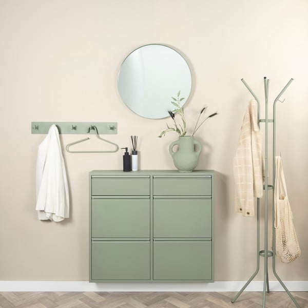 Szürkészöld fém billenő ajtós cipőtartó 98x86x15 cm Billy – Spinder Design-image-1