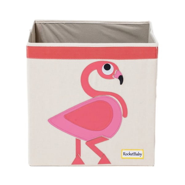 Textil gyerek tárolódoboz Mingo the Flamingo - Rocket Baby