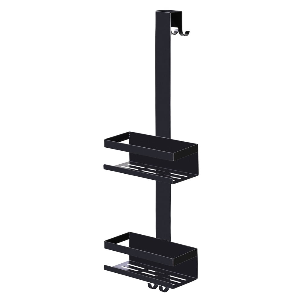 Fekete függő rozsdamentes acél fürdőszobai polc Bribano  Wenko