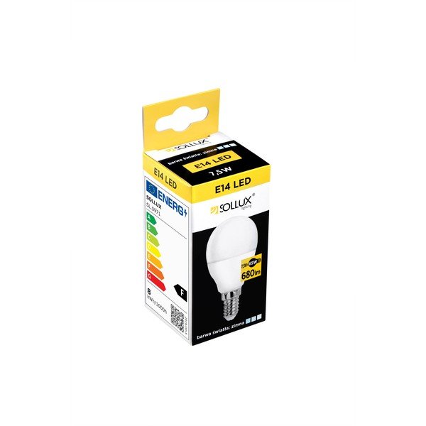 Semleges fehér LED izzó E14, 7,5 W – Sollux-image-1