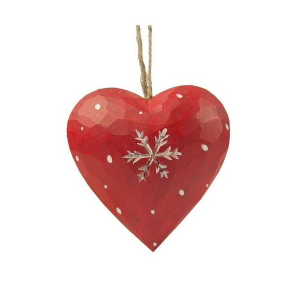 Heart piros szív formájú felakasztható dekoráció - Antic Line