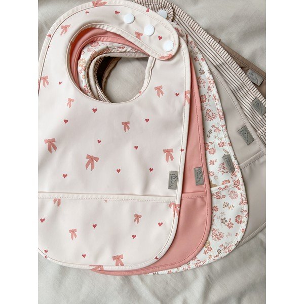 Bézs előke szett 2 db-os Classic Stripes Camel – Cam Cam Copenhagen-image-1