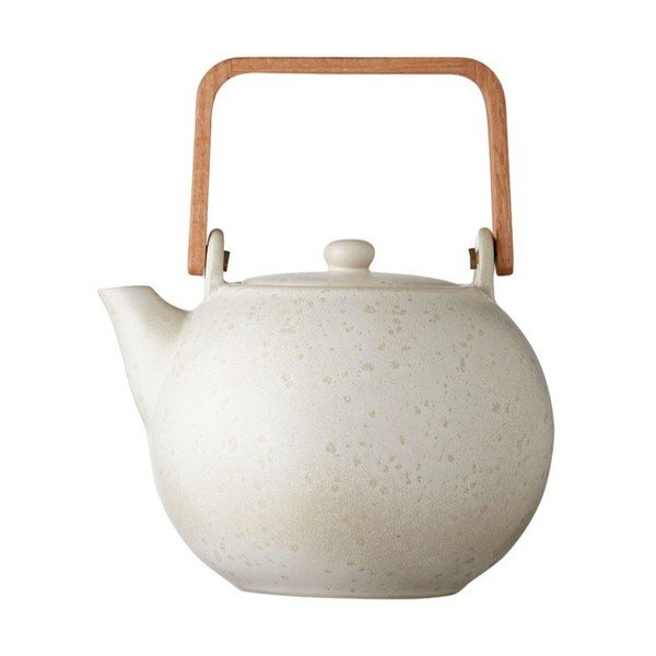 Basics krémszínű agyagkerámia teáskanna, 1,2 l - Bitz