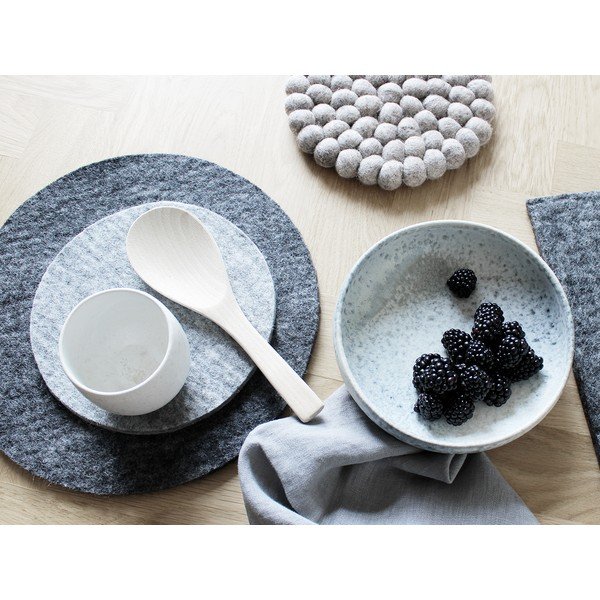 Felt Coaster antracit kötött gyapjúalátét, ⌀ 30 cm - Wooldot-image-2