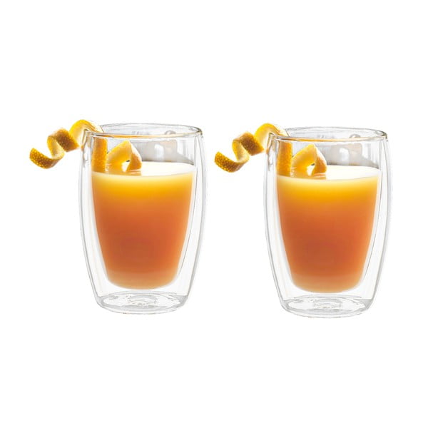 Juice 2 db duplafalú üveg pohár, 270 ml - Bredemeijer