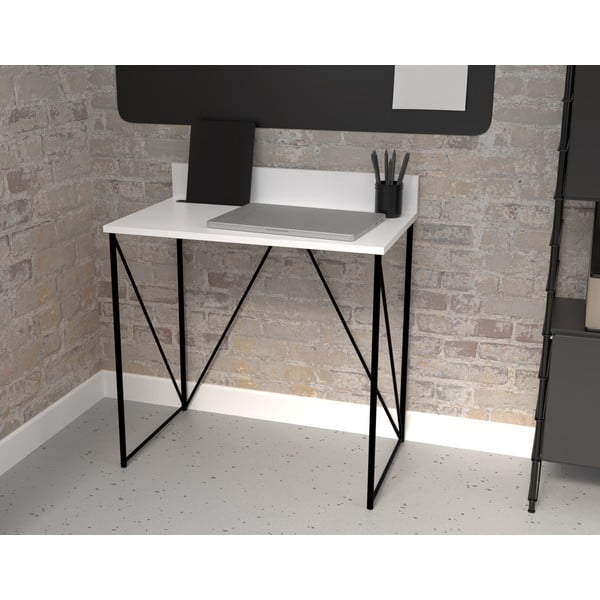 Tell fehér íróasztal, 80 x 48 cm - Tenzo-image-1