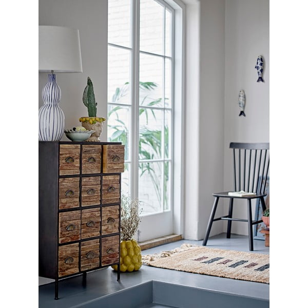 Fekete-barna fém komód 60,5x92x33,5 cm Matteo – Bloomingville-image-1