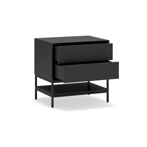 Fekete éjjeliszekrény Platt – Teulat-image-3