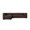 Sötétbarna bőr sarokkanapé (bal oldali) Madame – Windsor & Co Sofas