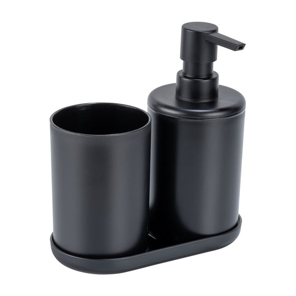 Fekete műanyag fürdőszobai kiegészítő szett Fano – Allstar-image-2