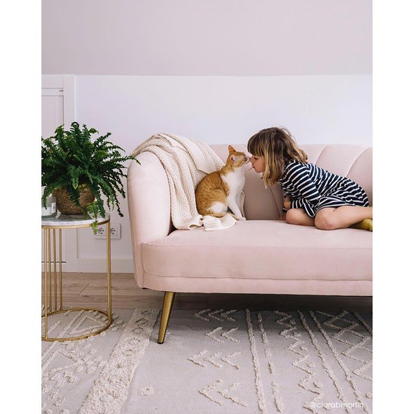 Fehér mosható kézi szövésű pamut szőnyeg 140x200 cm Tribu Natural – Lorena Canals-image-4