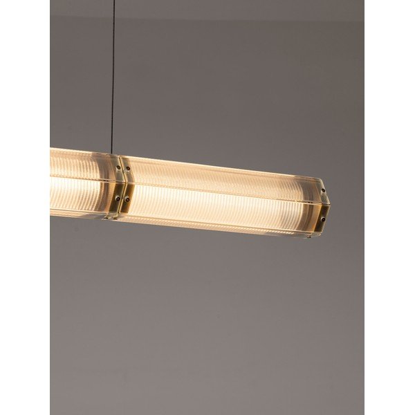 Sárgaréz színű acél LED dimmelhető függőlámpa üveg búrával Essenzo – Nova Luce-image-4