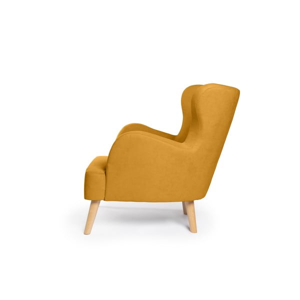 Mustársárga füles fotel Noemye – Bonami Selection-image-3