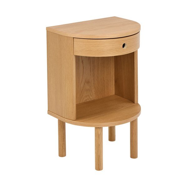 Világos natúr színű éjjeliszekrény tölgyfa dekorral Paron – Actona-image-2