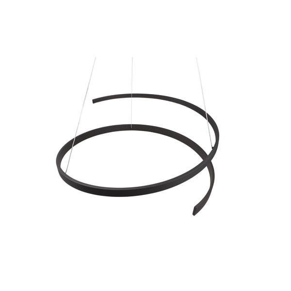 Fekete LED függőlámpa hangvezérléssel-mobil alkalmazás vezérléssel, fém búrával ø 75 cm Cinardi – CINQUE-image-1