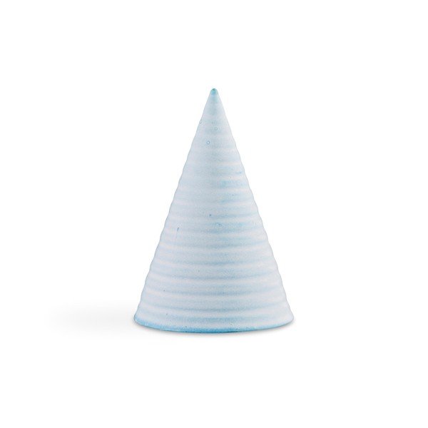 Glazed Cone Light Blue világoskék agyagkerámia dekorációs szobor, magasság 15 cm - Kähler Design