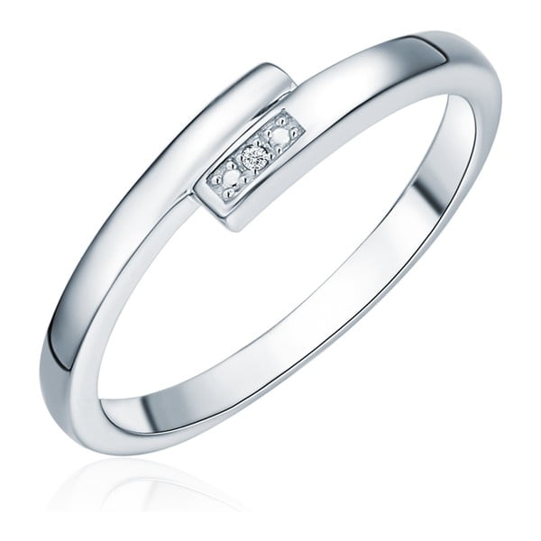Cornélie ezüst gyűrű valódi gyémánttal, méret 54 - Tess Diamonds