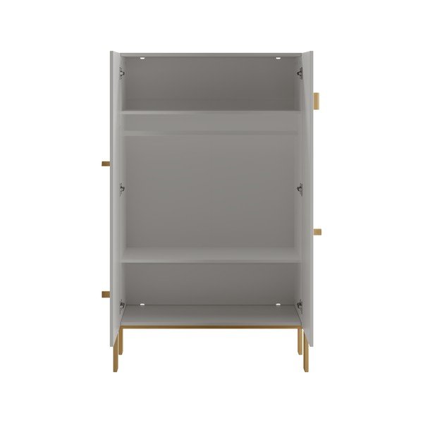 Világosszürke gyerek ruhásszekrény 100x170 cm Cube - Pinio-image-4