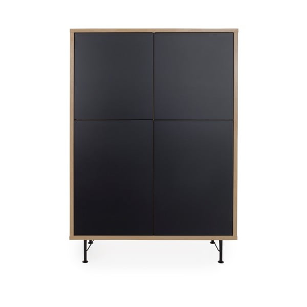 Flow fekete szekrény, 111 x 153 cm - Tenzo