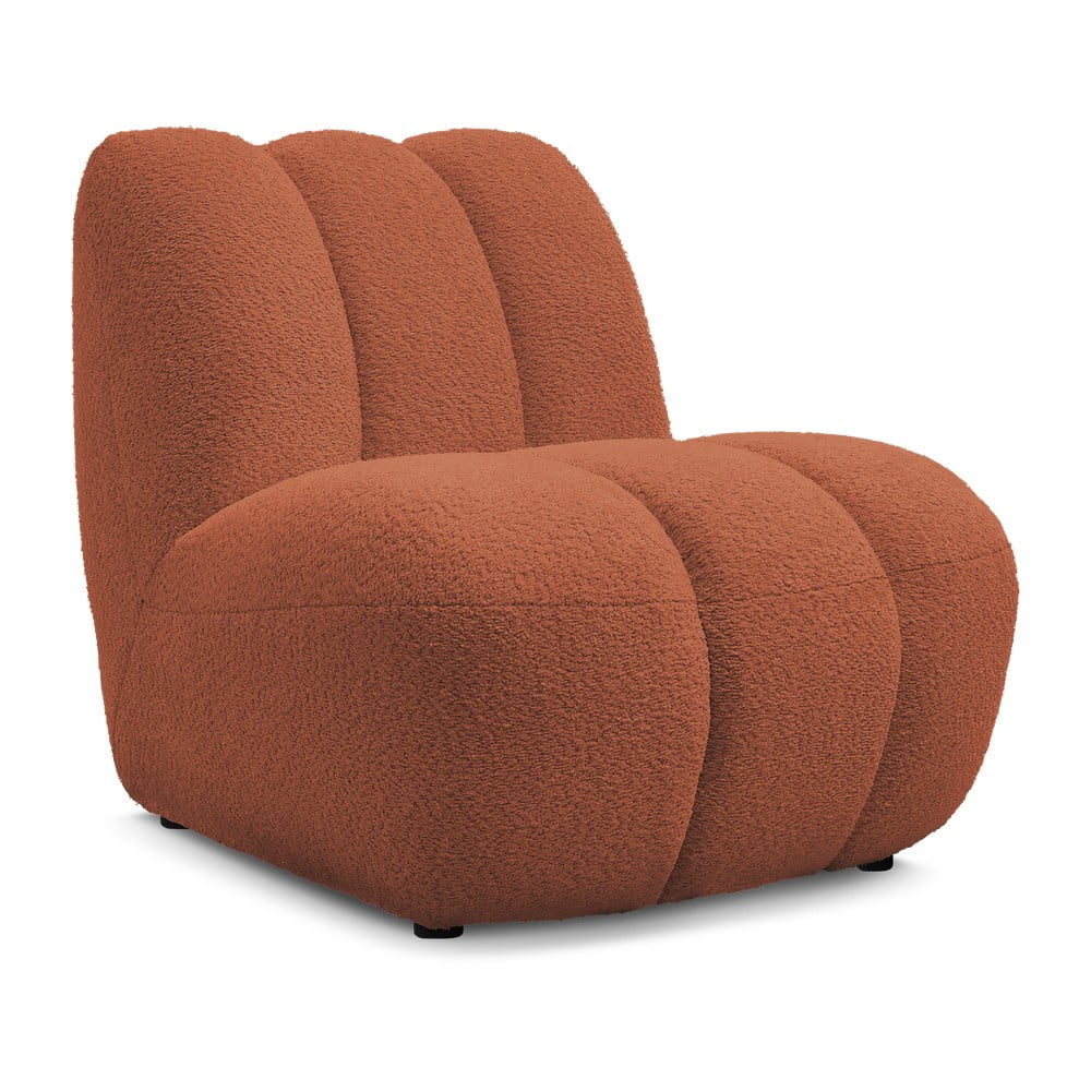 Téglavörös buklé fotel Janissaire – Bobochic Paris