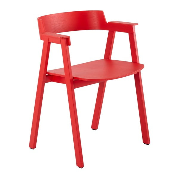 Piros tölgyfa karfás étkezőszék Flip – Gazzda