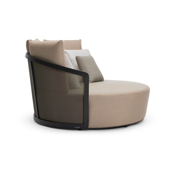 Bézs párnázott kerti napozóágy Cielo – Diphano-image-2