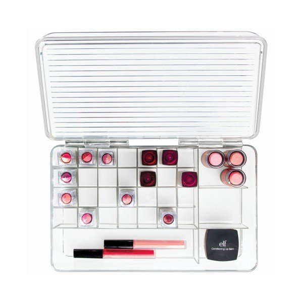 Clarity Lipstick & Cosmetic Box kozmetikum rendszerező, 27,5 x 18,5 x 9,5 cm - InterDesign-image-3