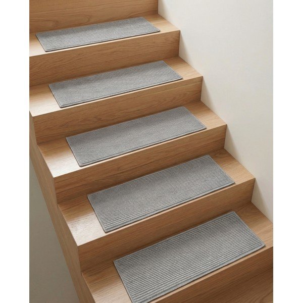 Szürke lépcsőszőnyeg szett 16 db-os 25x65 cm Silio – Vitaus-image-1
