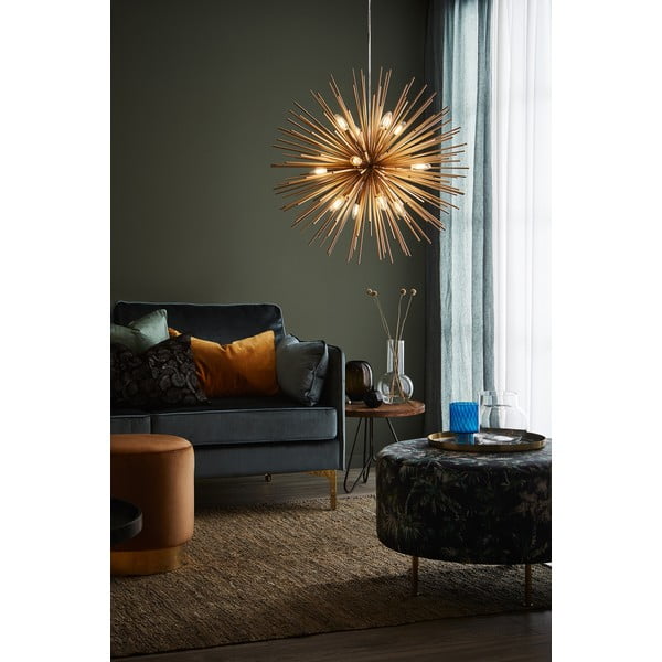 Aranyszínű függőlámpa fém búrával 72x72 cm Soleil - Markslöjd-image-1