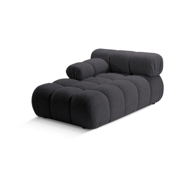 Antracitszürke buklé kanapé modul (bal oldali) Bellis – Micadoni Home-image-3