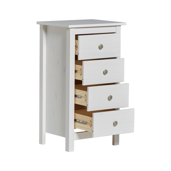 Fehér borovi fenyő magas komód 46x80 cm Berna – Marckeric-image-3