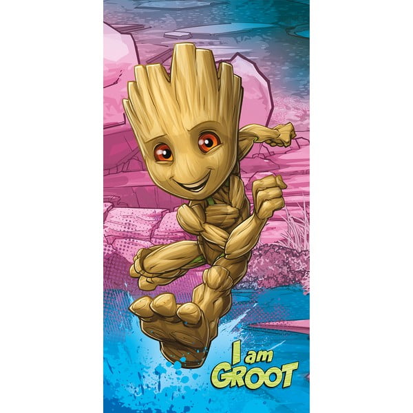 Pamut gyerek fürdőlepedő 70x140 cm Groot "I am groot" – Jerry Fabrics